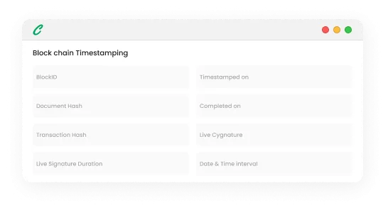 Security and Blockchain stamping