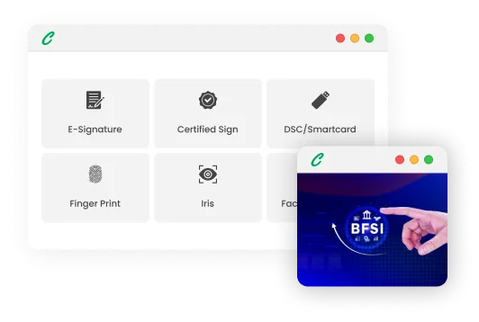 Enable BFSI industry to approve and process transactions at scale with e-Signature